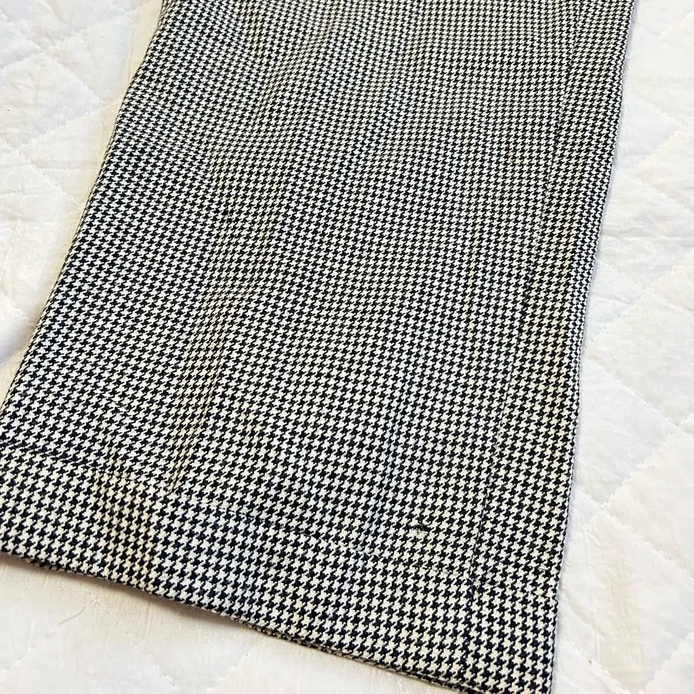 J. Crew Black and White Houndstooth Pants 100%wool - Picture 2 of 10